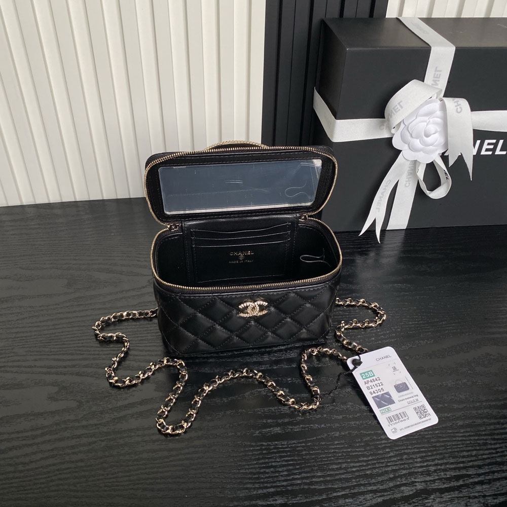 Chanel Long vanity with chain in black AP4842 B21522 94305: Image 4