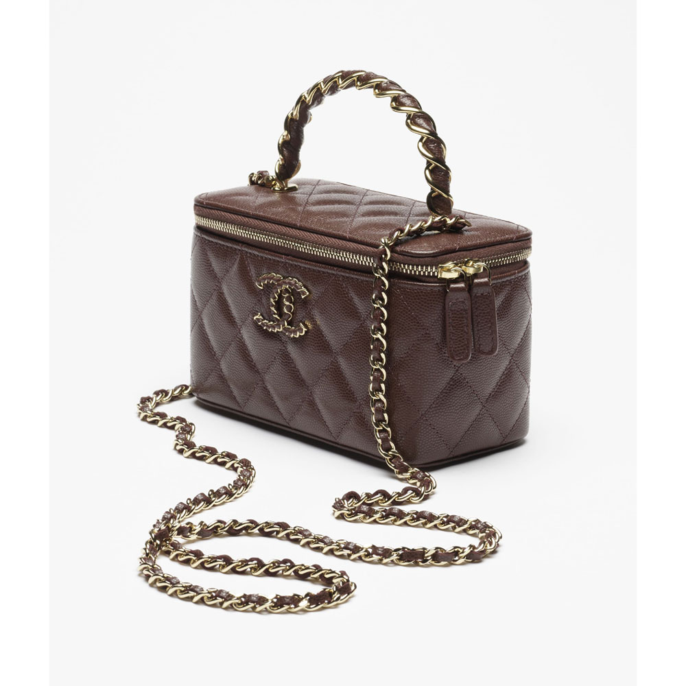 Chanel Long vanity with chain in dark brown AP4872 B22044 U3661: Image 2