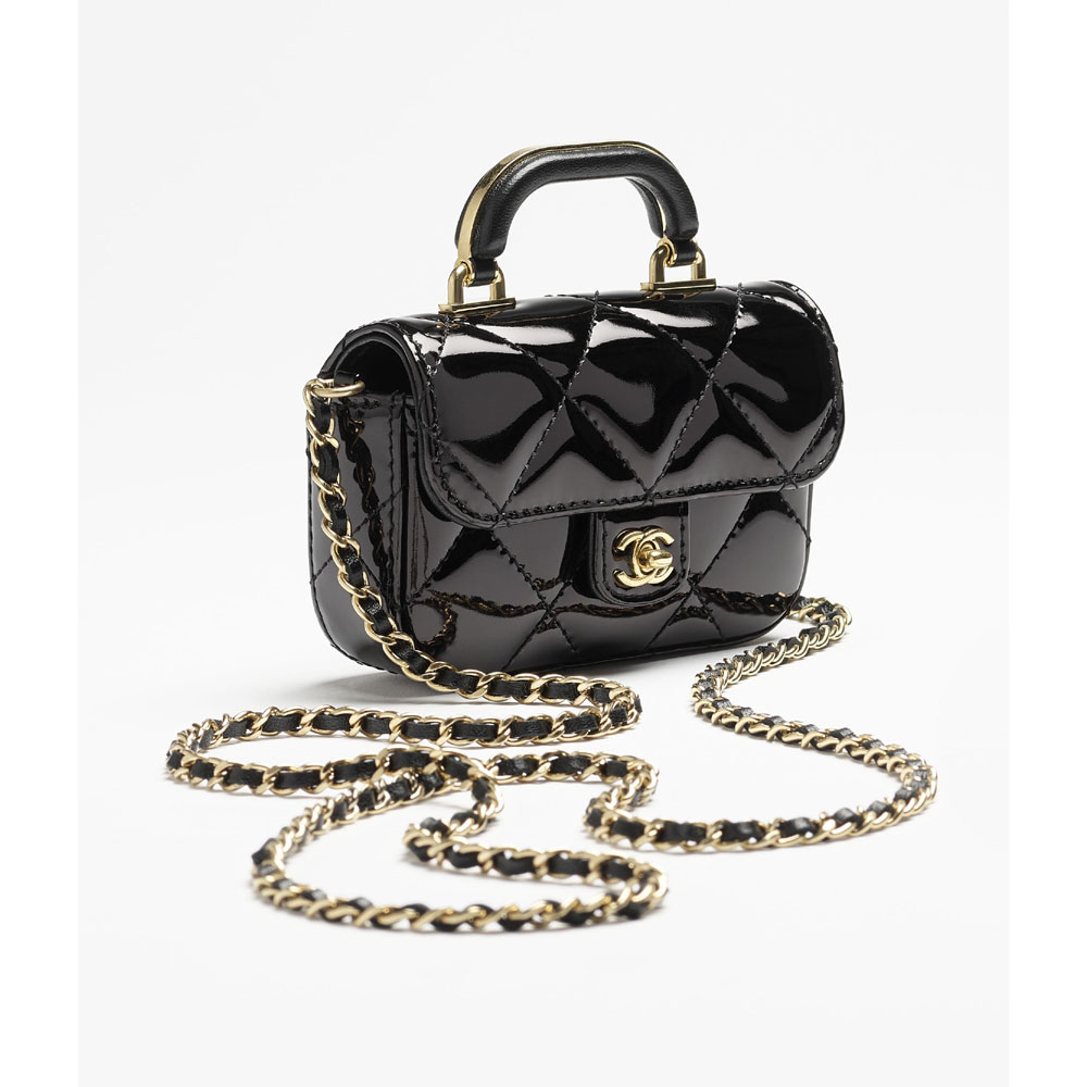 Chanel Small clutch with chain in black AP4892 B22073 94305: Image 2