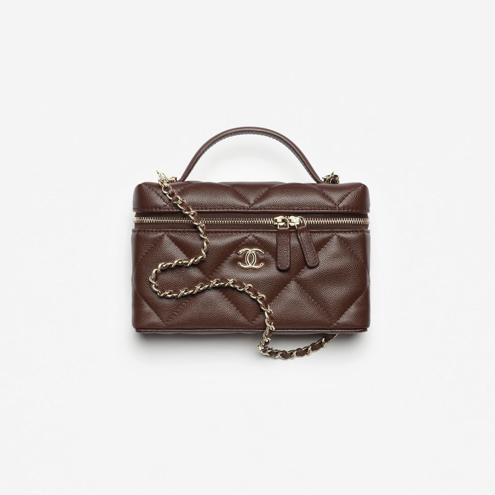 Chanel Vanity with chain in dark brown AP4936 B22105 U3661: Image 1