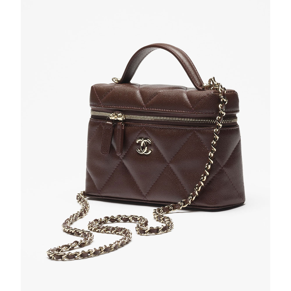 Chanel Vanity with chain in dark brown AP4936 B22105 U3661: Image 2