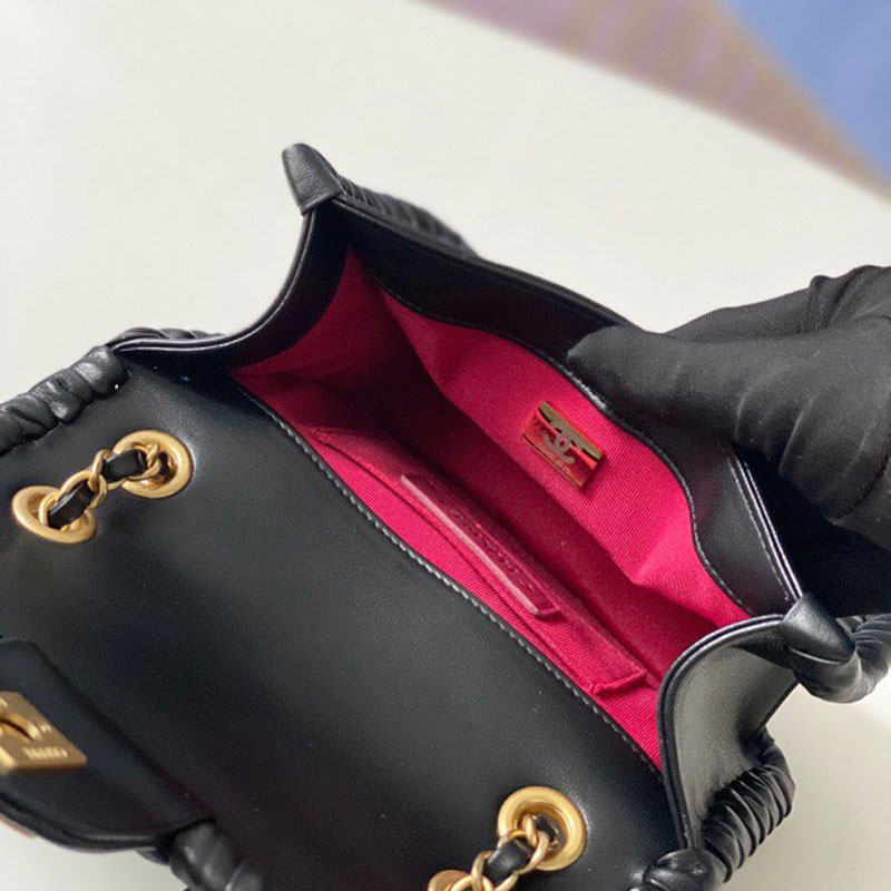 Chanel Mini flap bag Lambskin braided calfskin gold-tone AS2495 B23328 94305: Image 5