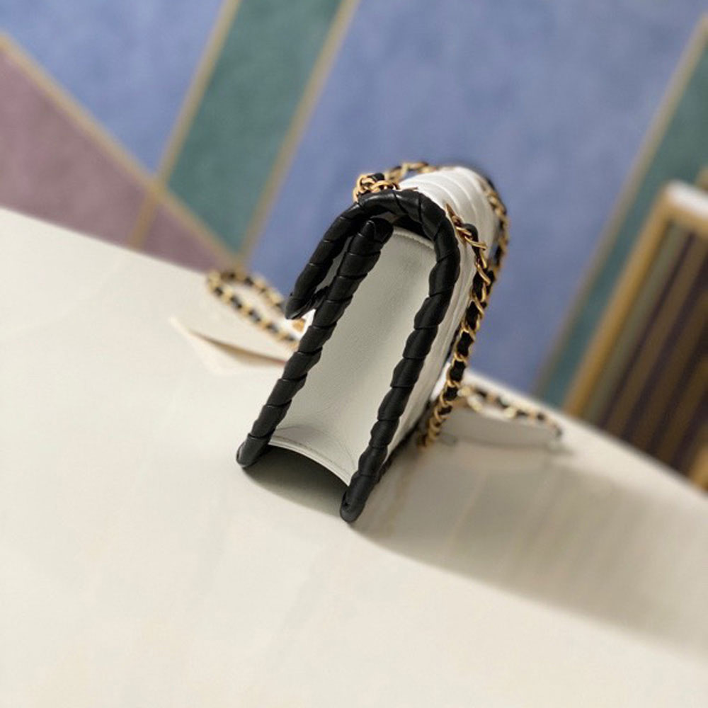 Chanel Mini flap bag Lambskin braided calfskin gold metal AS2495 B23328 U7401: Image 2