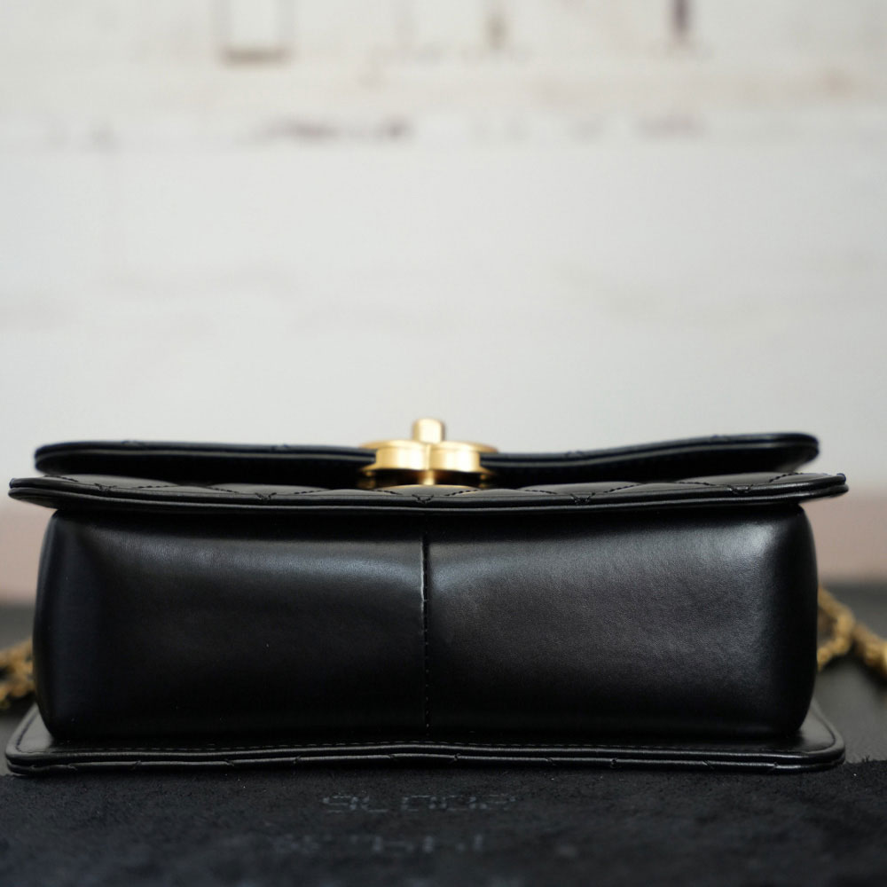 Chanel Small flap bag calfskin gold-tone metal AS2649 B05973 94305: Image 5