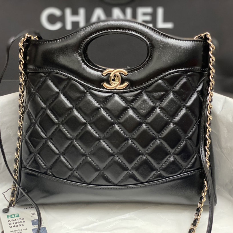 Chanel 31 mini shopping bag Shiny lambskin AS4133 B17598 94305: Image 1