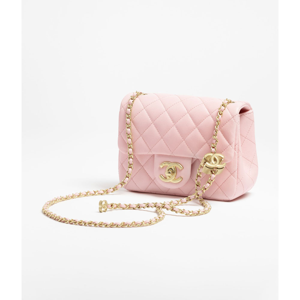 Chanel Mini flap bag in light pink AS5758 B21572 U2360: Image 2