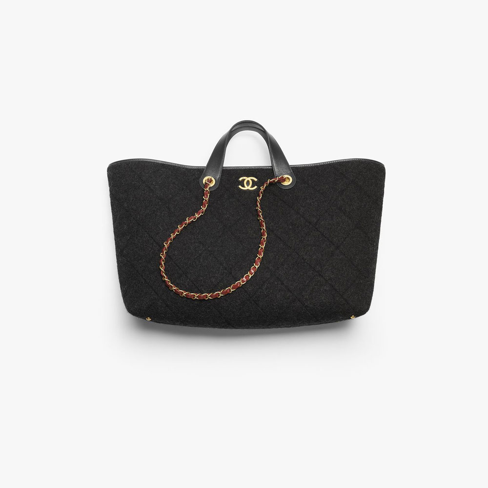 Chanel Maxi shopping bag in dark gray AS5853 B22152 U4336: Image 1