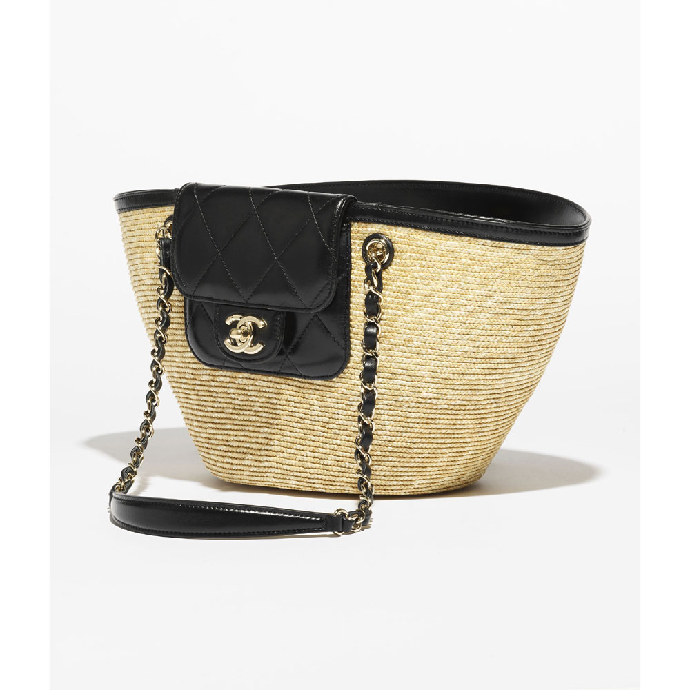 Chanel Small shopping bag in beige black AS5951 B22647 U6027: Image 2