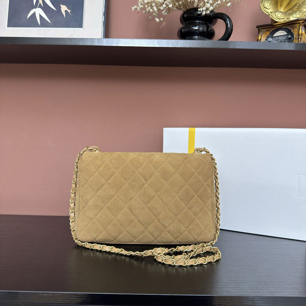 Chanel Flap bag Suede calfskin lambskin gold-tone metal AS5987 B22723 U5319: Image 3
