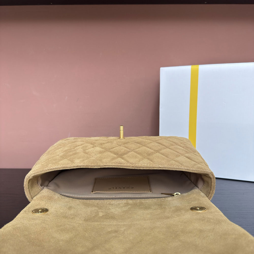 Chanel Flap bag Suede calfskin lambskin gold-tone metal AS5987 B22723 U5319: Image 5