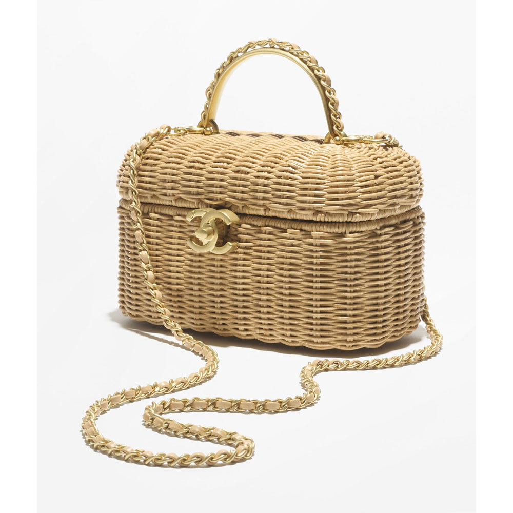 Chanel Vanity case Braided rattan in beige AS5993 B22726 NG121: Image 2