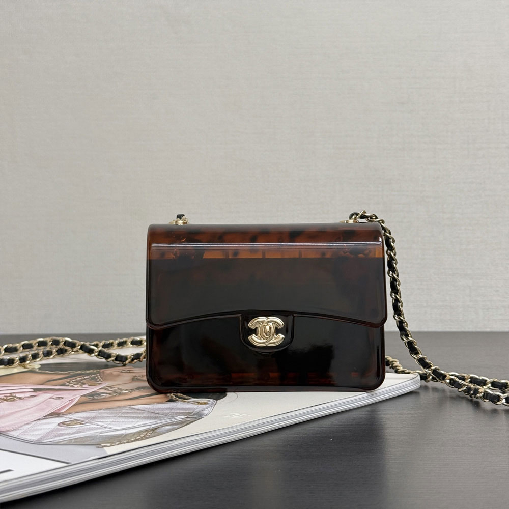 Chanel Mini evening bag Plexi gold-tone metal AS6020 B23041 U6261: Image 1