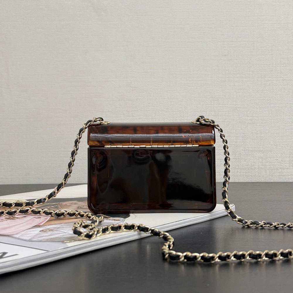 Chanel Mini evening bag Plexi gold-tone metal AS6020 B23041 U6261: Image 2