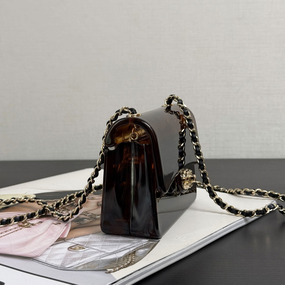 Chanel Mini evening bag Plexi gold-tone metal AS6020 B23041 U6261: Image 3