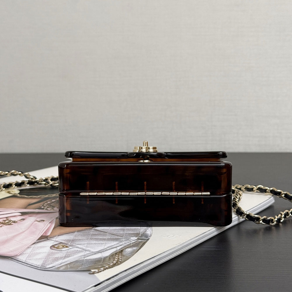 Chanel Mini evening bag Plexi gold-tone metal AS6020 B23041 U6261: Image 4