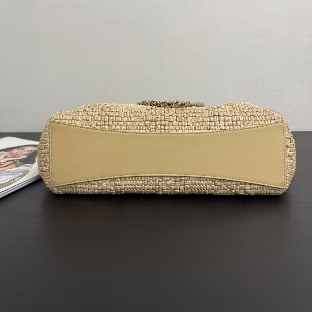 Chanel Shopping bag Braided raffia gold-tone metal AS6090 B23527 U7508: Image 4