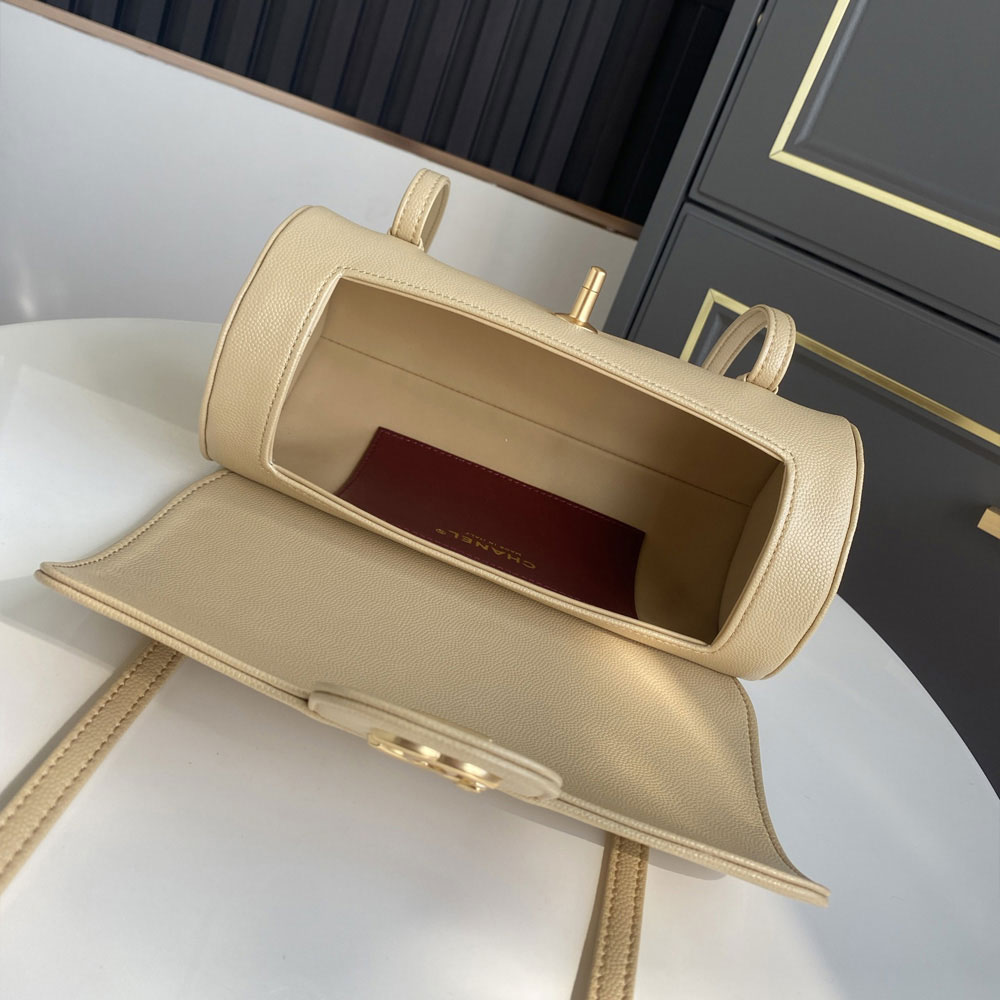 Chanel Small bowling bag Grained shiny calfskin gold metal AS6143 B23483 U6548: Image 4