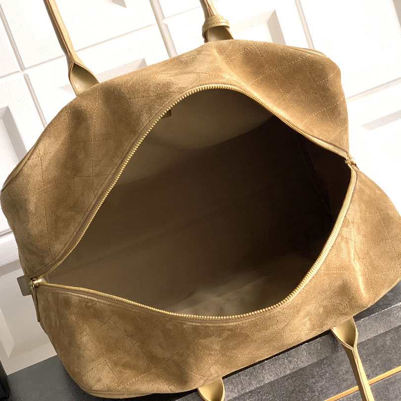 Chanel Maxi bowling bag Suede calfskin calfskin gold metal AS6212 B24074 U9390: Image 4