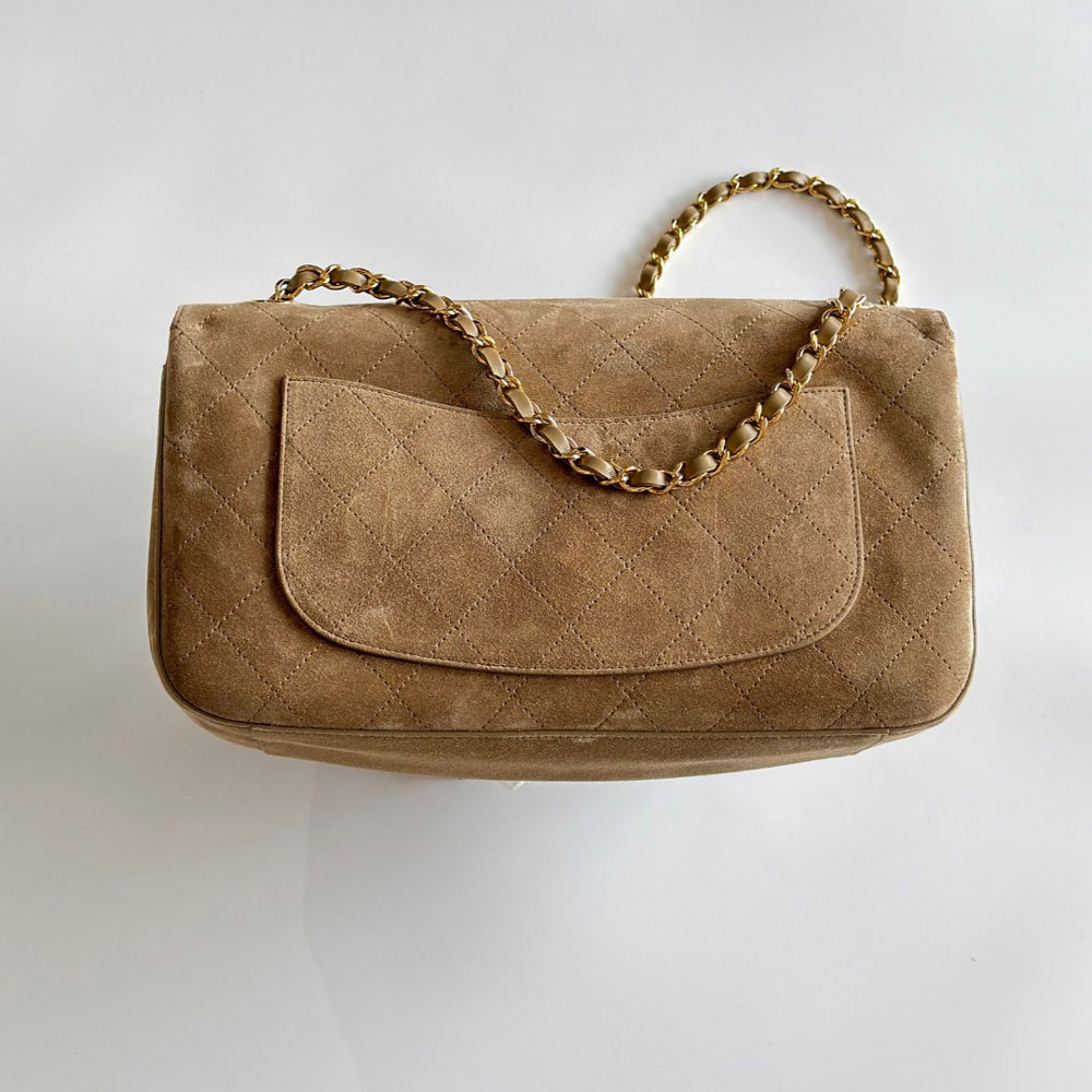 Chanel Maxi flapbag Suede calfskin gold-tone metal AS6281 B24009 U9390: Image 3