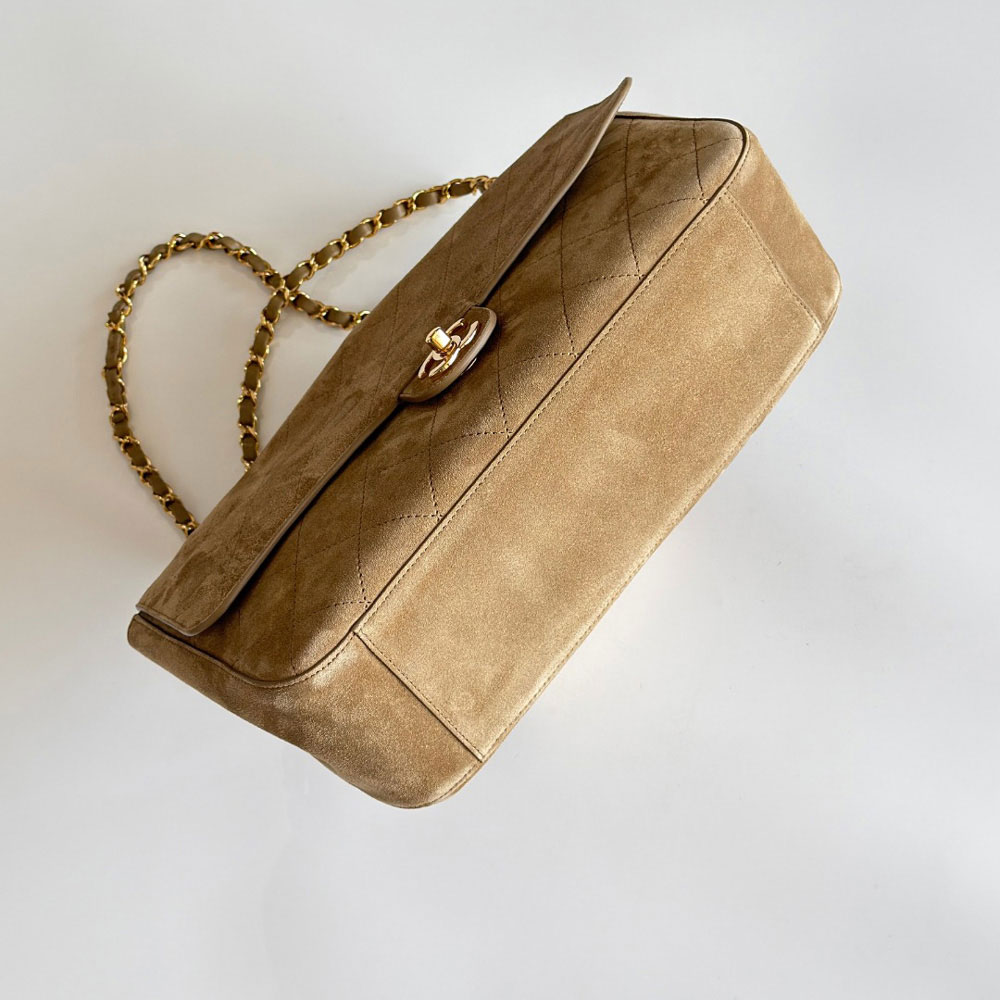 Chanel Maxi flapbag Suede calfskin gold-tone metal AS6281 B24009 U9390: Image 4