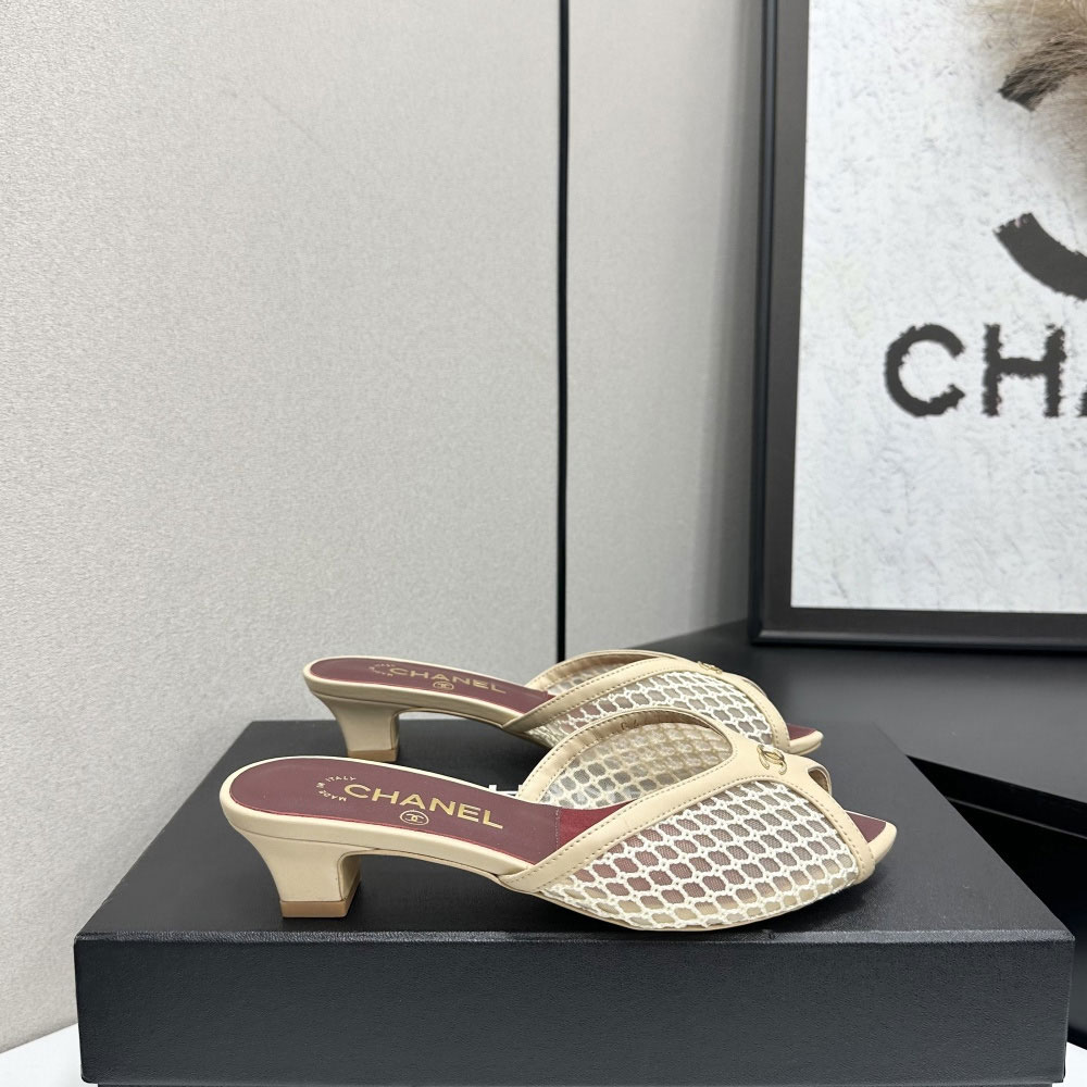 Chanel Mules Light Beige G47161 B23958 U8983: Image 1