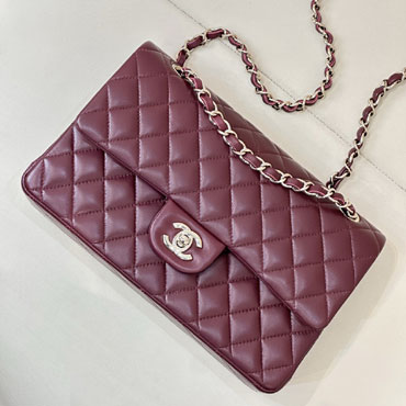 Chanel Classic 11.12 Bag Lambskin in Burgundy A01112 Y01480 NZG79