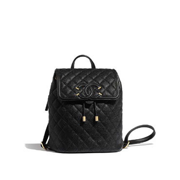 Chanel backpack grained calfskin smooth calfskin A57090 Y60542 94305