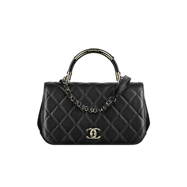 Chanel Flap bag with top handle black A93752 Y61351 94305