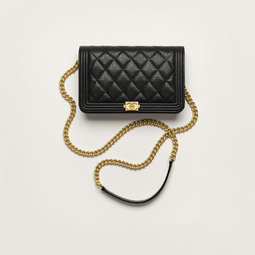 Chanel Boy chanel wallet on chain in black AP1117 B01490 94305