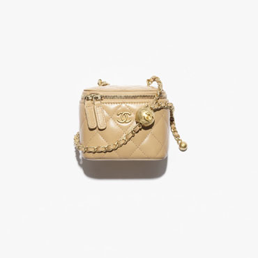 Chanel Small vanity with chain in beige AP1447 B18602 N4710