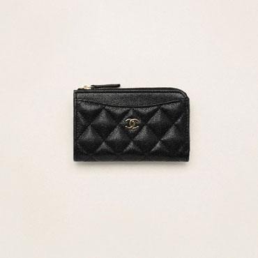 Chanel Classic zipped card holder in black AP3179 B10583 C3906