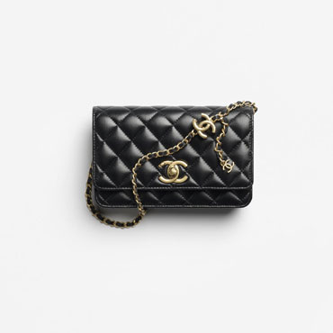 Chanel Wallet on chain in black AP3938 B21572 94305