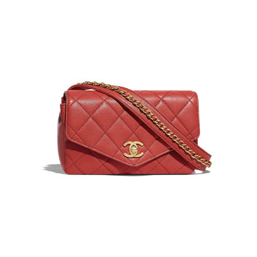 Chanel Red Waist Bag AS0628 B00382 N0896