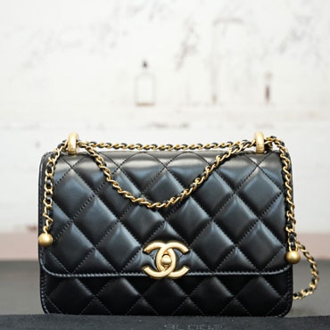 Chanel Small flap bag calfskin gold-tone metal AS2649 B05973 94305