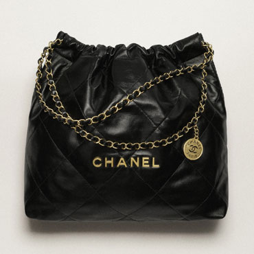 Chanel 22 Handbag Shiny Calfskin Gold AS3261 B19059 94305