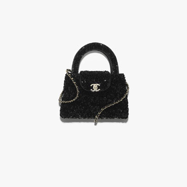 Chanel Mini shopping bag Sequins in black AS4416 B22757 94305