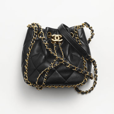 Chanel Small Bucket Bag Lambskin Gold Metal AS5094 B17712 94305