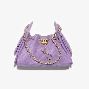 Chanel 25 mini handbag Suede calfskin gold-tone metal AS5631 B18799 U5337