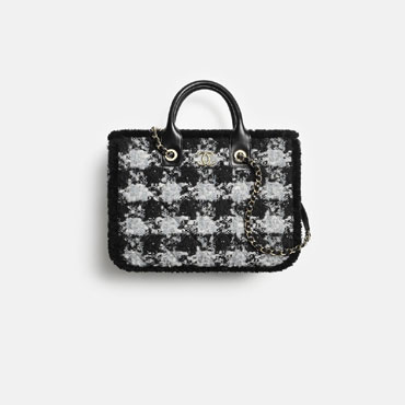 Chanel Small shopping bag in black gray AS5688 B21394 U3546