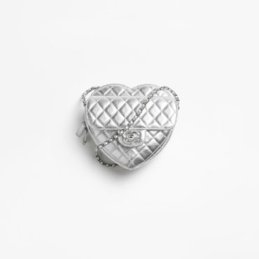 Chanel Heart bag in silvery AS5764 B21928 NF635