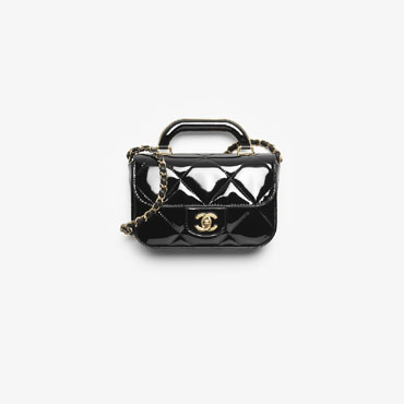 Chanel Mini flap bag with top handle in black AS5805 B21985 94305