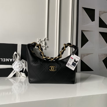 Chanel Hobo handbag in black AS5837 B22140 94305