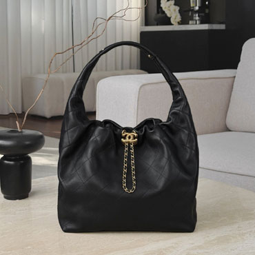 Chanel Large hobo bag Calfskin gold-tone metal AS5967 B22897 94305