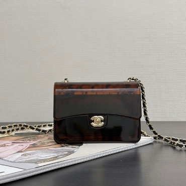 Chanel Mini evening bag Plexi gold-tone metal AS6020 B23041 U6261