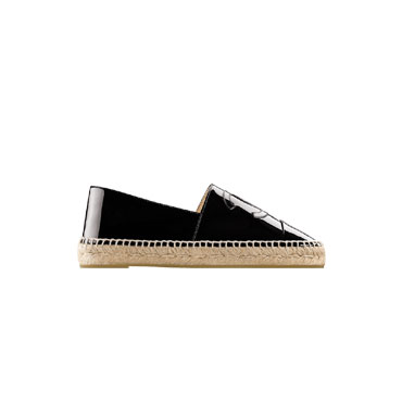 Chanel Espadrilles patent calfskin black G29762 X01012 94305