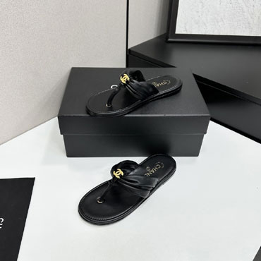 Chanel Thongs Black G47103 B24585 94305