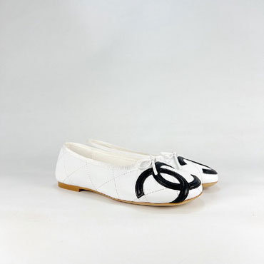 Chanel Ballet flats White Black G47163 X01000 U8989