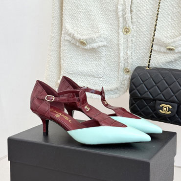 Chanel Mary Janes Burgundy Green G47202 B24189 U9588