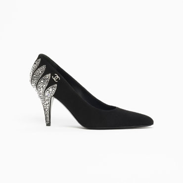 Chanel Pumps Black Silver G47298 B25314 UB050