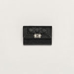 Chanel Boy chanel flap card holder in black A80603 B01489 94305